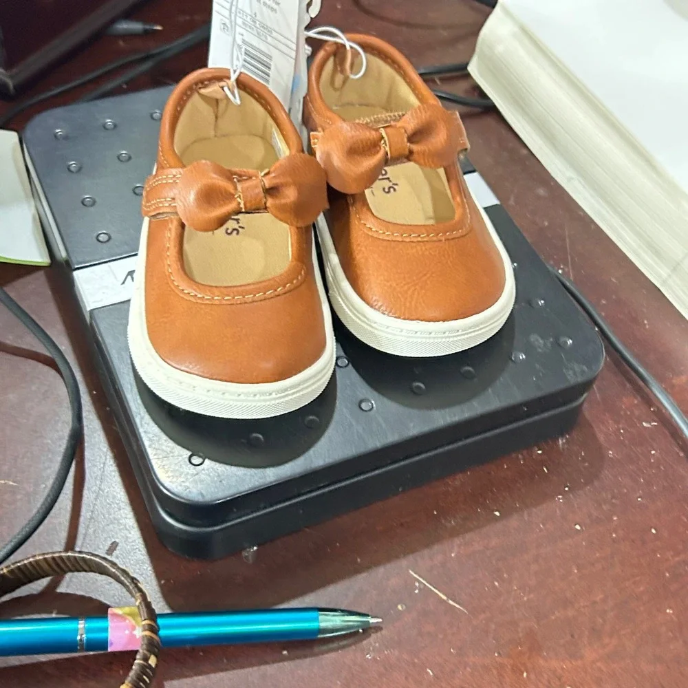 Carters Girls Brown Mary Jane Bow Shoes‎ Reseller Bundle of 6 Walking Size 4 NEW